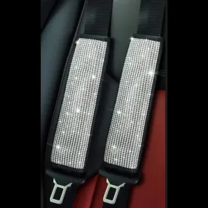 2-Pieces: Luxury Leather Seat Belt Protectors