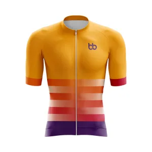 Gradient Frequency Aero Shortsleeve Jersey (Orange-Red-Violet) [CLEARANCE]