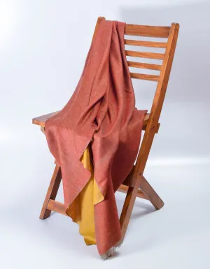 Mustard Tuscan Handwoven Reversible Cashmere Pashmina Shawl