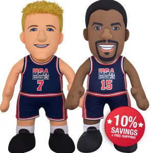 USA Basketball Bundle: Magic Johnson and Larry Bird 10" Plush Figures